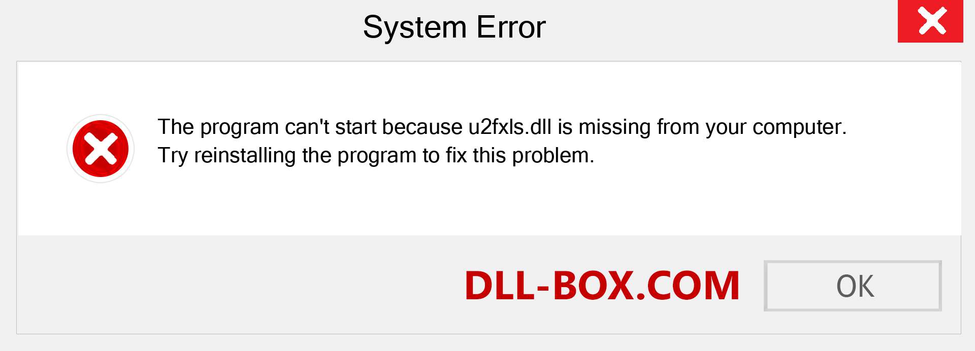  u2fxls.dll file is missing?. Download for Windows 7, 8, 10 - Fix  u2fxls dll Missing Error on Windows, photos, images